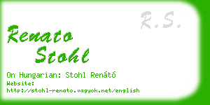 renato stohl business card